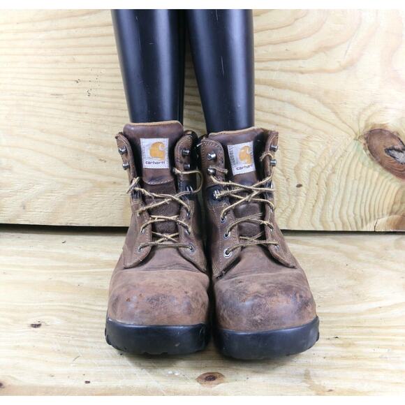 Carhartt Boots Mens 9.5M Brown Leather Work Safety Flex 6 Combat main image 8